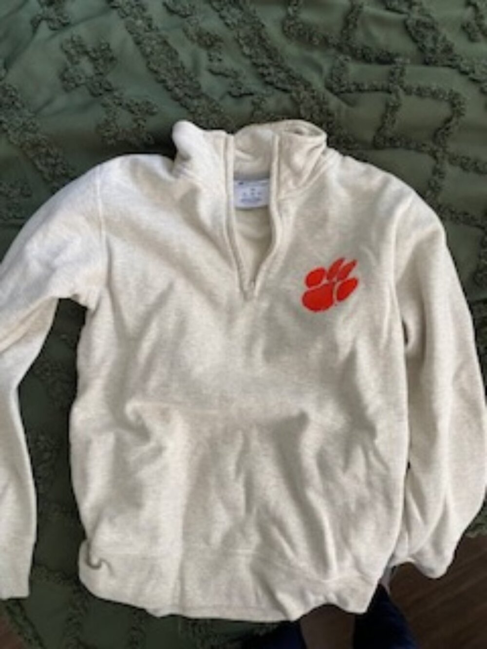 Champion Clemson Quarter-Zip. Cream - Size XS Women
